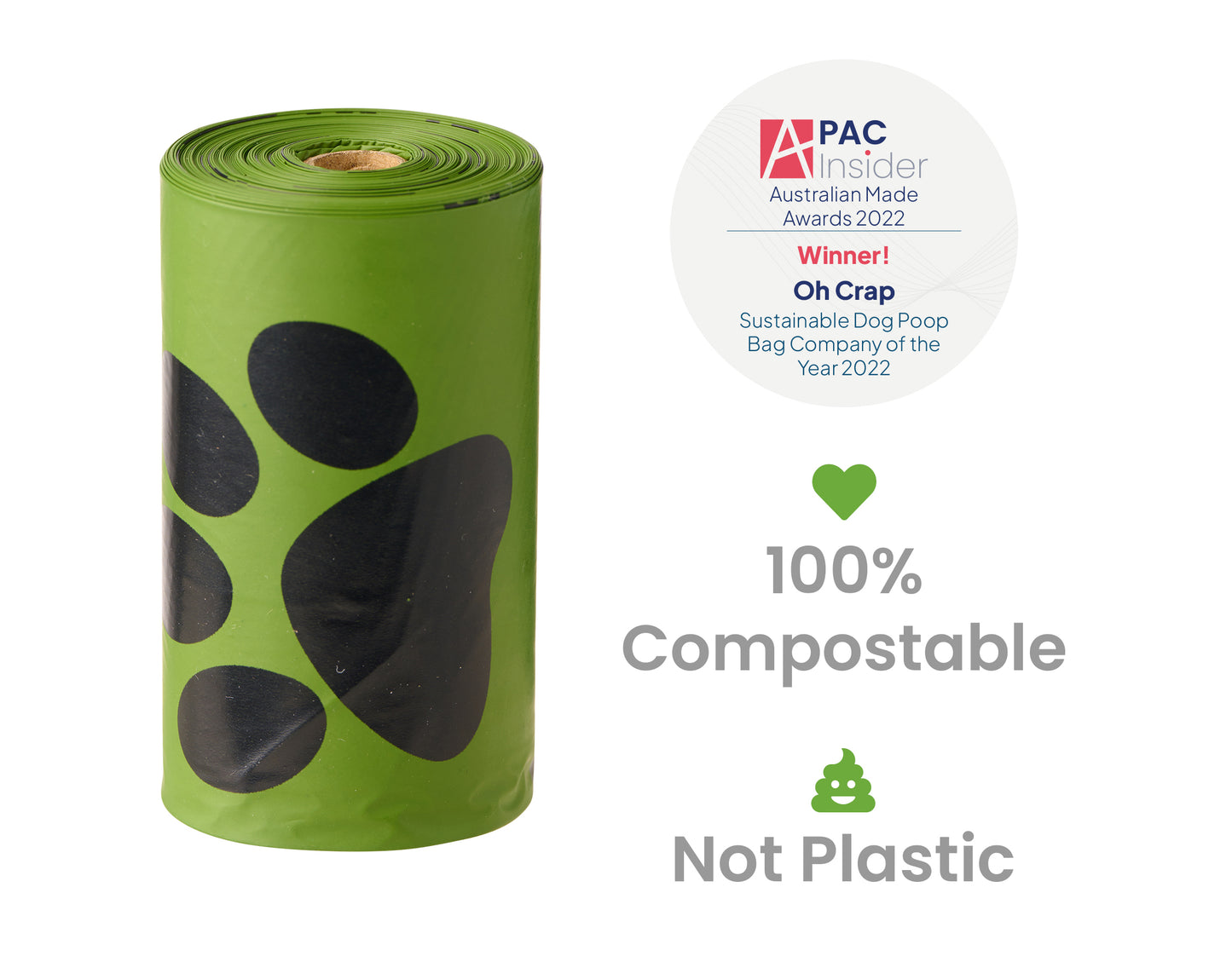 Oh Crap Compostable Dog Poop Bags - Point of Sale Retail Ready